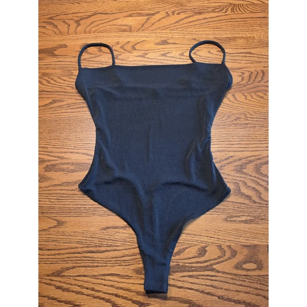 Intimately‎ Free People Cowls in the Club Black Thong Bodysuit Womens Size Small